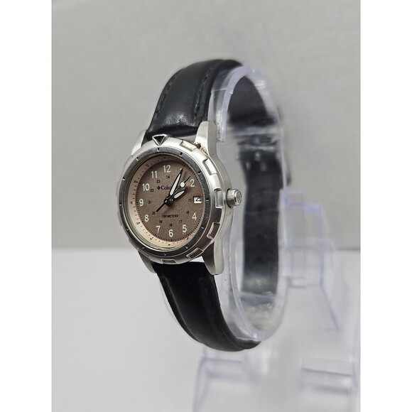 Columbia CL 7017 Watch Quartz New Battery 100M Stainless Steel Date Lume 24 Hour - Picture 2 of 13